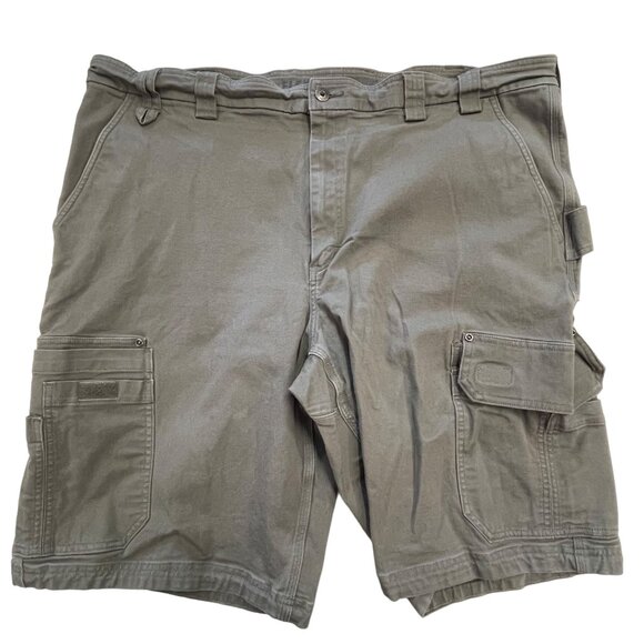 Duluth Trading Co Mens 46 Gray Flex Fire Hose Cargo Shorts Utility Pockets - Picture 1 of 15